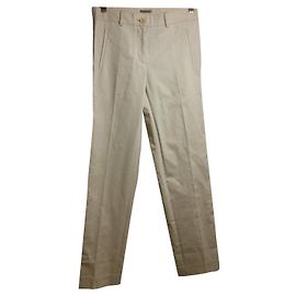 Pantalones de talle alto beige Bottega Veneta
