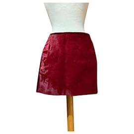 Tricot Chic Minirock aus Leder in Rot Größe 38 - Autre Marque