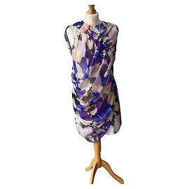 Diane Von Furstenberg Vestido de seda Aurella asimétrico drapeado de DvF