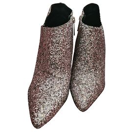 Botines Liu.Jo en cuero plateado brillante
