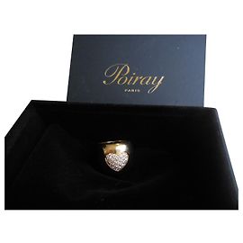 Poiray Herzring aus 18K Gelbgold und Diamanten Größe 51