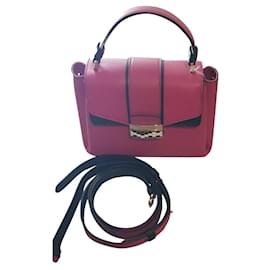 Mini borsa Bulgari Serpenti in pelle rosa