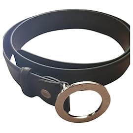 Cintura Bulgari in pelle marrone scuro