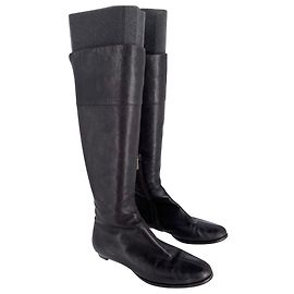 JImmy Choo London Kniestiefel aus braunem Kalbsleder