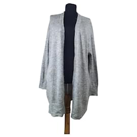 Cardigã de lã e mohair cinza areia - Autre Marque