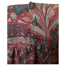 Comptoir Des Cotonniers Paisley Baumwoll Minikleid Dunkelrot