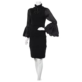 Nina Ricci Midikleid Schwarz