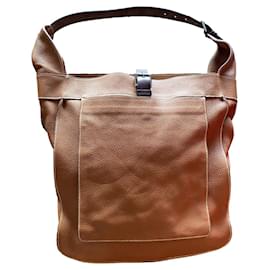 Borsa a mano Hermès Marwari in pelle Caramel