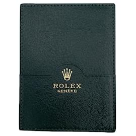 ROLEX GREEN LEATHER CARD HOLDER