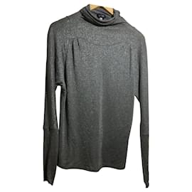 Strick-Poloneck aus Viskose in Silber - Armani Jeans
