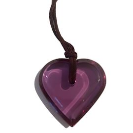 Collana con pendente Baccarat Cuore alla follia in cristallo viola