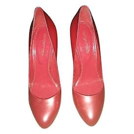 Sergio Rossi Stiletto Pumps Dunkelrot Leder 37