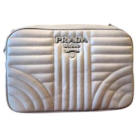 PRADA diagrams custodia in pelle: Bandoliera Soft Calm Impunture Pomice 2