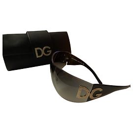 Gafas de sol Dolce & Gabbana negras y plateadas de plástico