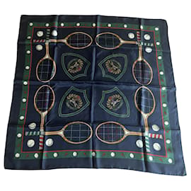 Burberry Seidenschal Tennis Navy Blau