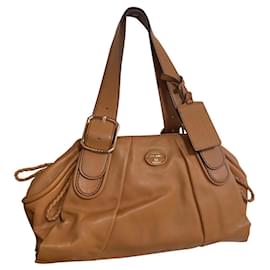 Borsa a mano Lancel in pelle color cognac