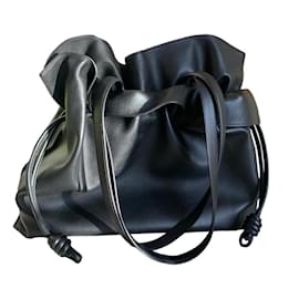Borsa tote Loewe Flamenco XL in pelle nera
