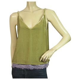 Scotch and Soda Scotch & Soda Green Velvet Lila Spitze ärmelloses Camisole Cami-Top Größe XS