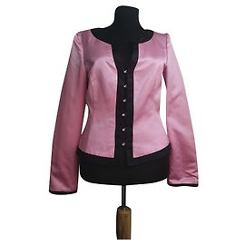 Georges Rech Blazer in Rosa aus Seide und Baumwolle Größe 36