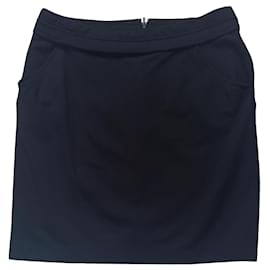 Minifalda Chanel Uniform azul marino de viscosa