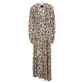 Isabel Marant Blaine vestido floral de seda elástica.