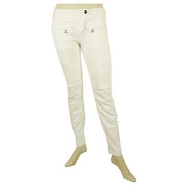 Pantaloni in cotone jeans skinny bianchi Dondup tg 27 Codice 3844432