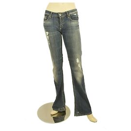 Dondup Blue Kinshasa Denim Jeans Distressed Hose Hose Gr 27 Code P183Y Held