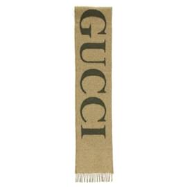 Sciarpa Gucci in lana verde oliva