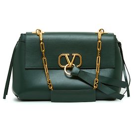 Valentino VLOGO LARGE LEATHER GREEN