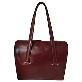 Bolso Cartier Must de Cartier de Cuero Rojo Oscuro