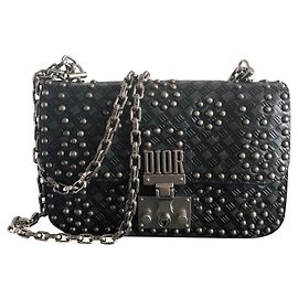 Borsa a mano Christian Dior Addict in pelle nera
