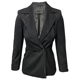 Completo pantalone Escada Black Stone in lana nera