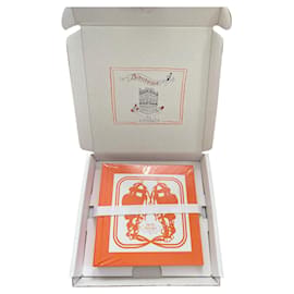 Hermès Pop-up Book Foulard Designs Orange