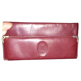 Cartier Brieftasche aus rotem Leder