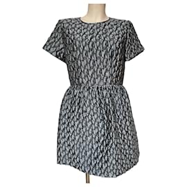 Tara Jarmon Kleid Blau Grau Polyester Größe L