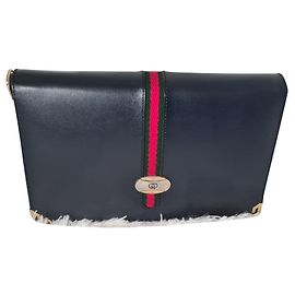 Borsa Gucci Ophidia monogramma blu navy in pelle