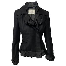 Blazer da sera Yves Saint Laurent Rive Gauche in lana nera
