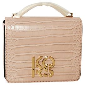 Borsa a tracolla Michael Kors rosa stampa coccodrillo