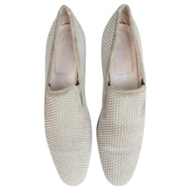 Ebano Loafer aus Wildleder Beige mit Nieten 38 - Autre Marque
