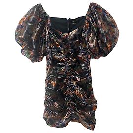 Vestido Isabel Marant con mangas abullonadas en poliéster multicolor