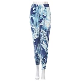 Pantalones de seda Closed Azul Multicolores Talla M
