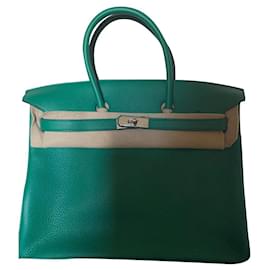 Hermès Birkin 35 in pelle Clemence verde