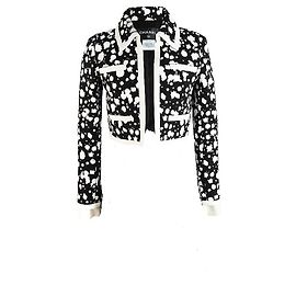 Giacca da abito in tweed maculato bianco e nero Chanel