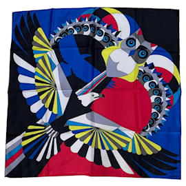 Sciarpa Lancel in seta blu 90 cm