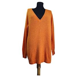 Samsoe & Samsoe langer Pullover orange Wollmischung
