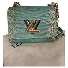 Louis Vuitton Twist Mini Piel de Lagarto Turquesa