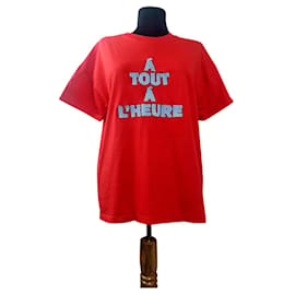 Camiseta roja Gestuz A Tout A L'heure de algodón