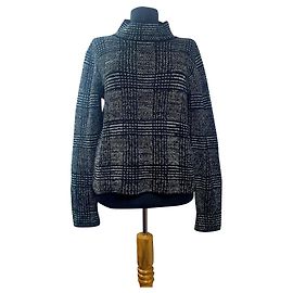 Hallhuber Pullover Schwarz Baumwolle Acryl