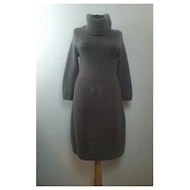 Autre Marque Vestido polo Repeat de lana y cachemira gris