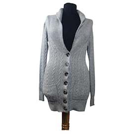 Uterque Cardigan aus Kaschmir und Seide Grau